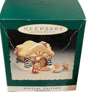 Vintage Hallmark Moustershire Christmas Ornament Special Edition Four Piece Set